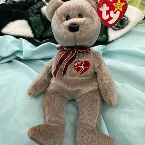 Ty Plush Bear with Light Brown Fur